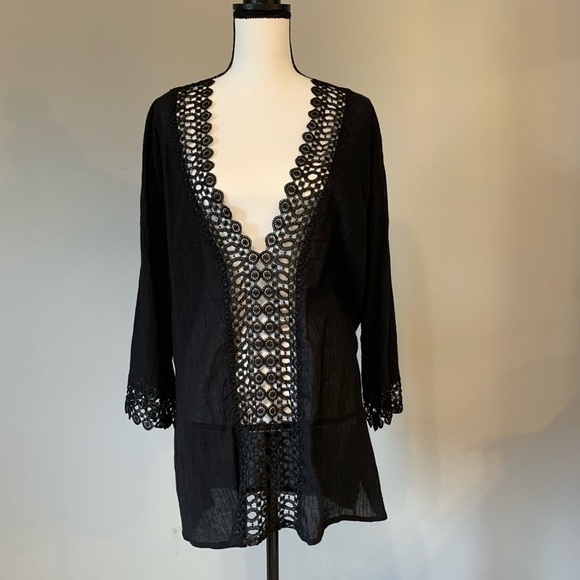 Ellen Weaver Tunic with lace size large - Picture 4 of 13